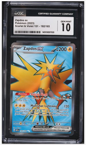 Zapdos ex graded CGC 10 for sale on eBay