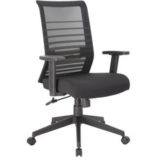 Boss Mesh Task Chair - Black Seat - Black Mesh Back - Black Frame - 5-star...