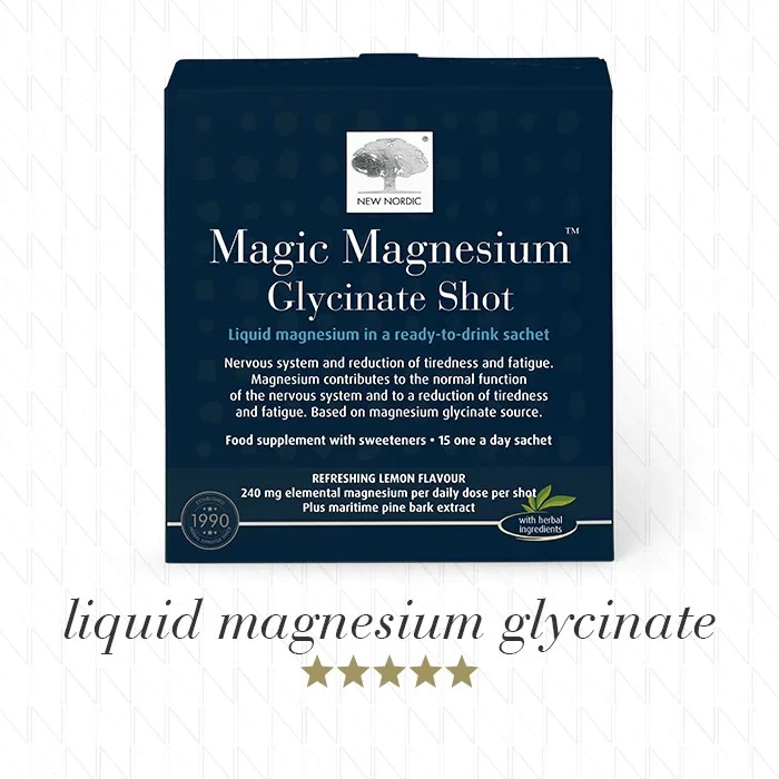 New Nordic Magic Magnesium Glycinate Shot Liquid - Ready-to-Drink | 15 Sachets
