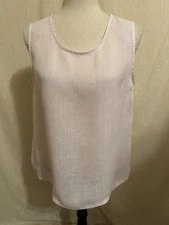Match Point Sleeveless Top Sz.M Lightweight Semi Sheer Pink
