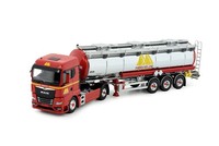 Tekno, Man Tgx Gm 4X2 Mit 3-Achsigem TankanhäNger Mervielde, 1/50, TEK83739