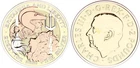England 2 Pounds 2024 Britannia and Liberty Triple Gold 1oz Silver BU 137984
