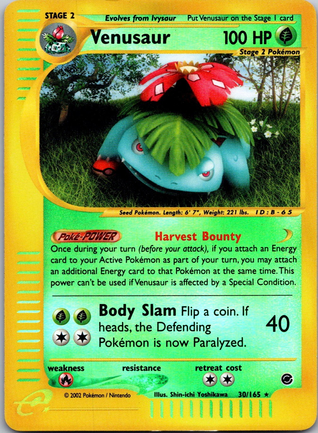 Venusaur (30) Reverse Holo Holo Rare Expedition 030/165 NM