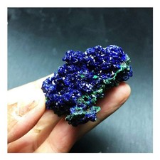 Wixine 1Pcs Natural Azurite Malachite Crystal 3 x 2 x 3 cm, Blue Green