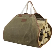 New! Inno Stage Canvas And Leather Fire Place Log Carrier Wood Stove Accessory