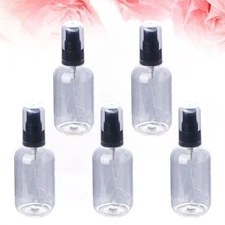  5 Pcs 80ml Dispense Spray Bottle Plastic Small Makeup Water Container Black