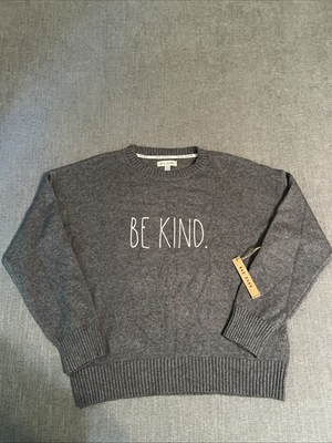 #ad Rae Dunn Sweater Women’s XL Rayon Soft Preppy Gray $30.00