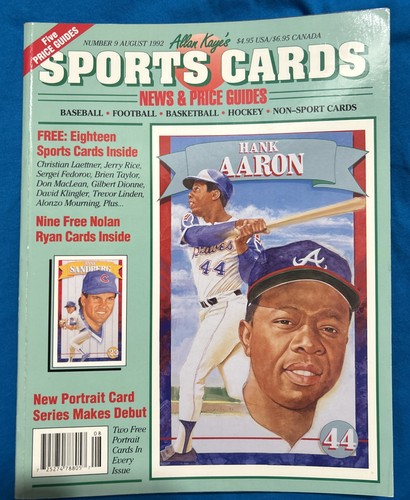 Allan Kaye's Sports Cards Mag #9 Aug 1992 Hank Aaron - Nolan Ryan READ DESCRIPT - Picture 3 of 8
