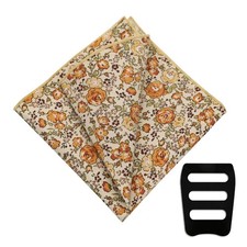 Floral Pocket Squares for Men Suit Cotton Handkerchief with Pocket Square Hol...