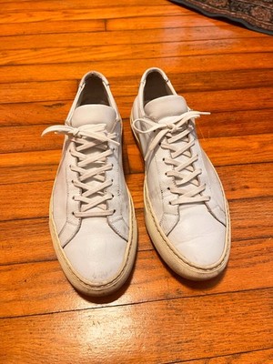 Common Projects Original Achilles Low White Leather Sneakers Size 41