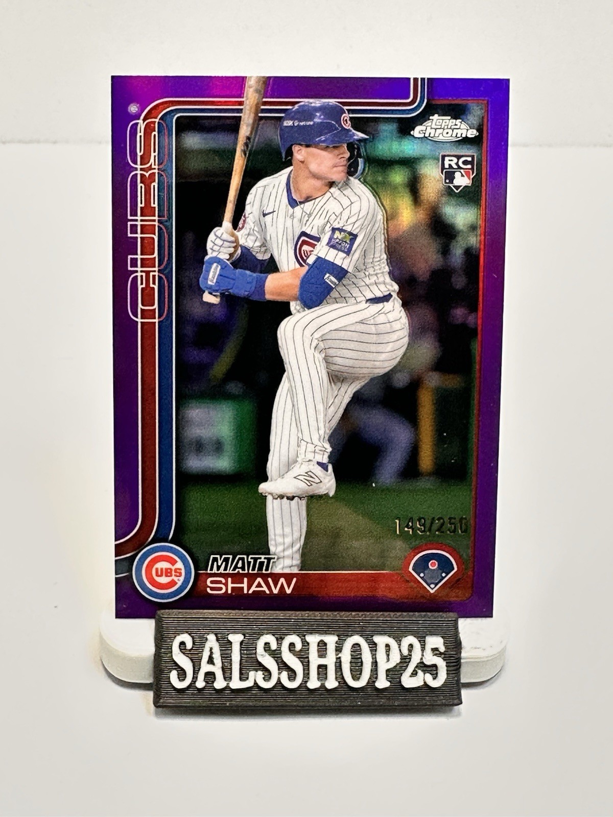 2025 Topps Chrome - Matt Shaw #219 Purple Refractor /250 (RC)