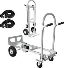 3 in 1 Convertible Hand Truck Dolly Cart Heavy Duty 1000lb Capacity 4 Wheel Furn