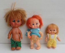 Poupées humoristiques année 70 en caoutchouc