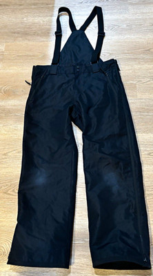 Obermeyer Men s Black Ski Snow Bib Overalls Size L Waterproof Insulated