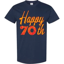 Inktastic Happy 70th Birthday T-Shirt Birthdays Seventy Turning 70 Seventieth