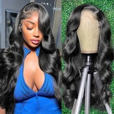 Black Fashion Front Lace Wig Big Wave Curly Wig synthetic hair