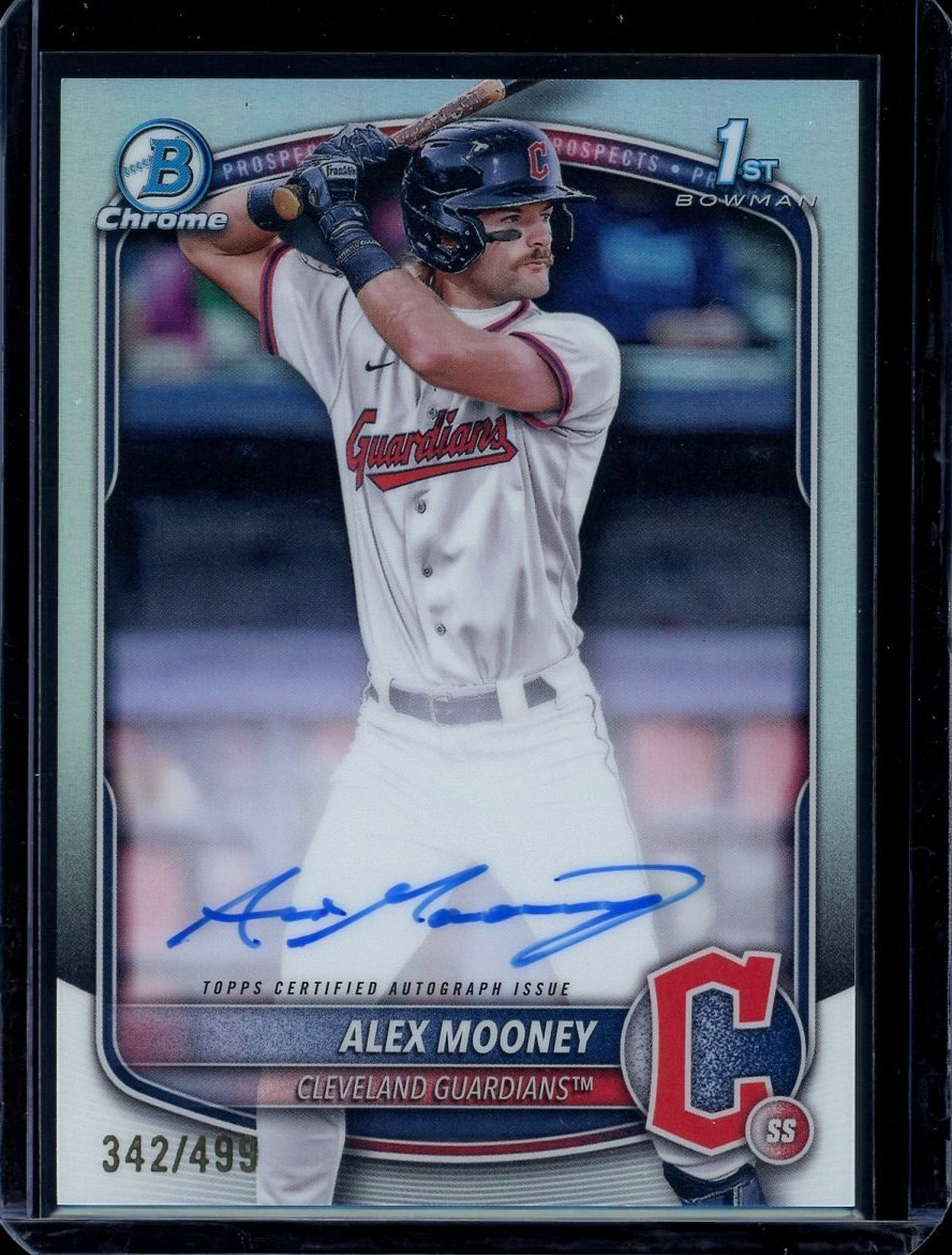 2025 1st Bowman Chrome ~ Alex Mooney ~ Refractor /499 ~ #CPA-AM ~ Auto