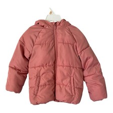 Old navy Girl s Coral Puffer Jacket Warm And Cozy, Winter Wear, Size 5T