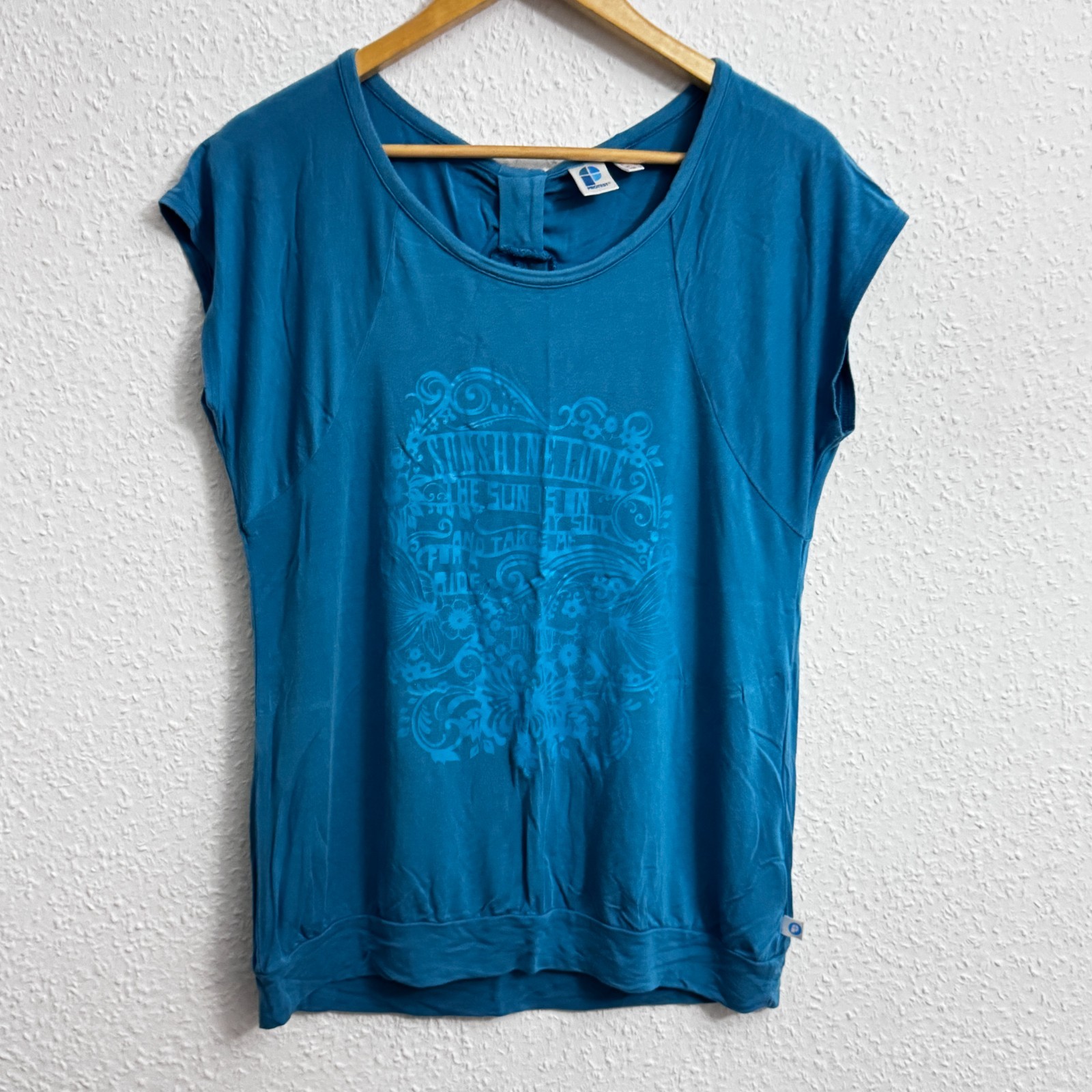 Protest Women’s Teal “Sunshine Ride” Graphic T-Shirt - Size L image 2