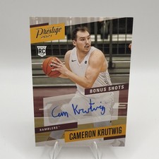 2021 Panini Chronicles DP #PBCKR Cameron Krutwig Prestige Bonus Shots Signatures