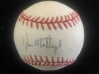 "DON MATTINGLY" - NEW YORK YANKEE GREAT - AUTOGRAPHED BASEBALL  W/CUBE - EXC