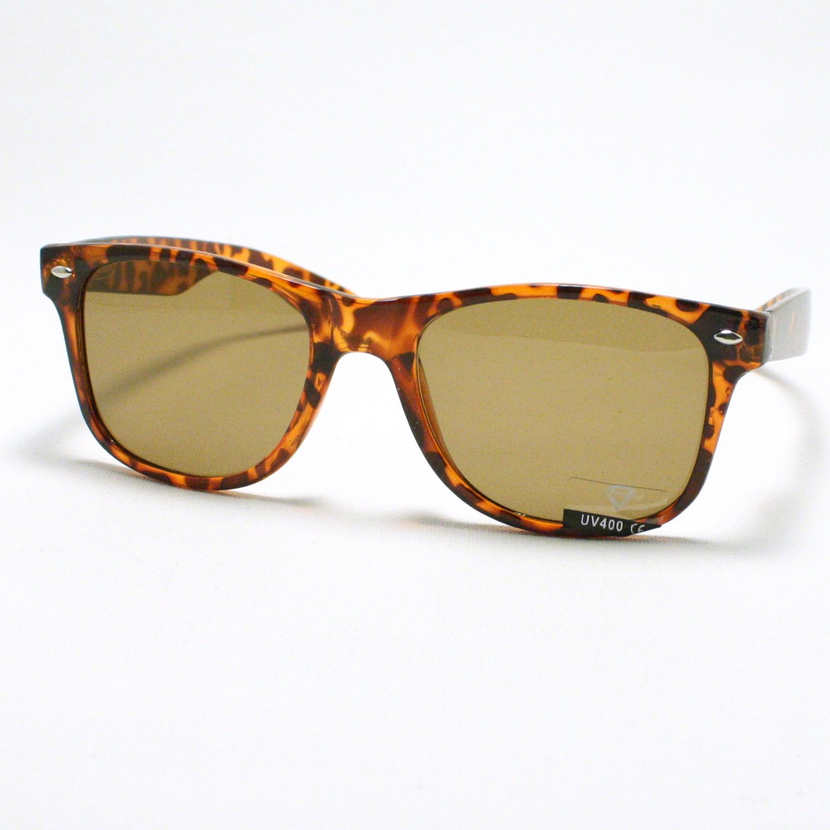 Classic Square Sunglasses Unisex Fashion Tortoise Brown UV 