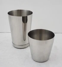 2 Piece Cheater Tin Boston BAR COCKTAIL SHAKER Stainless Steel Mini Mixing Set