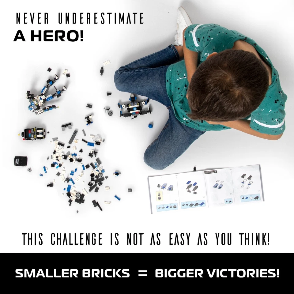 Robot Mech Building Blocks STEM Toy Glow in the Dark 3in1 Gift For Boys Kids - Image 2 of 4