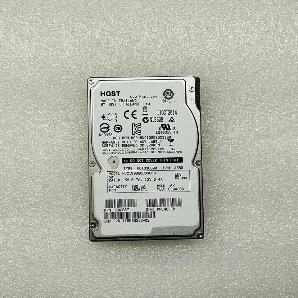 HUC109060CSS600 600GB 10K SAS 2.5" 6Gbs Hard Drive Server Fits Dell HP - Image 2 of 4