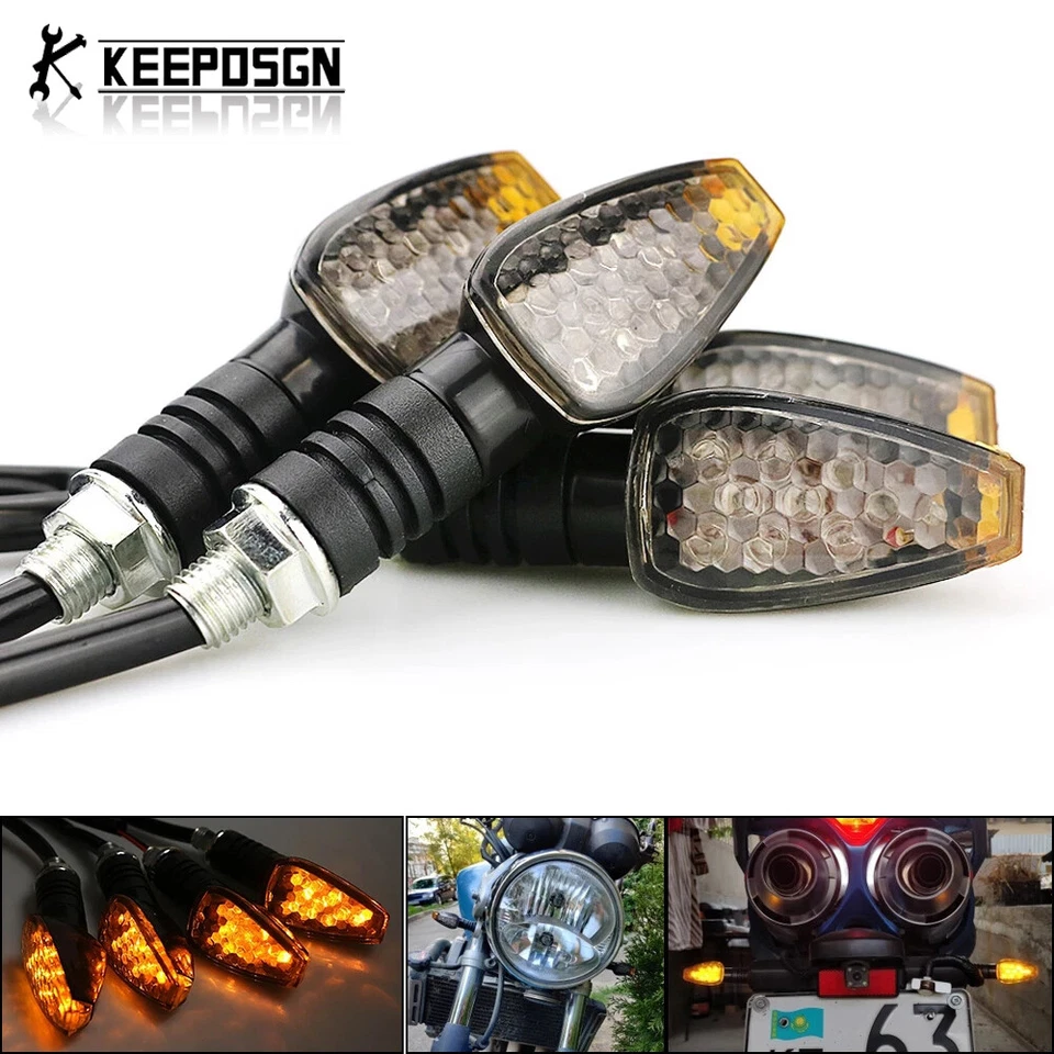 For Yamaha WR250R/WR250X Universal Motorcycle LED Turn Signals Indicator Lights - Image 3 of 4