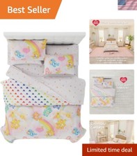 Reversible Care Bears Comforter Set - 7 Pieces of Cartoon Comfort in Queen