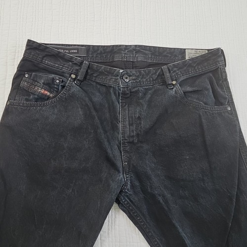 Diesel Jeans Men's 36x30 Krayver Black Denim Regular Straight Stretch 0816V EUC - Picture 7 of 19