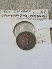 1867 Indian Head Penny Cent XF Details Environmental Damage Net VF