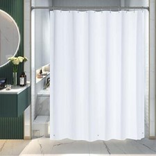AmazerBath Extra Long Shower Curtain Liner, White Shower Curtain Liner 84 Inches