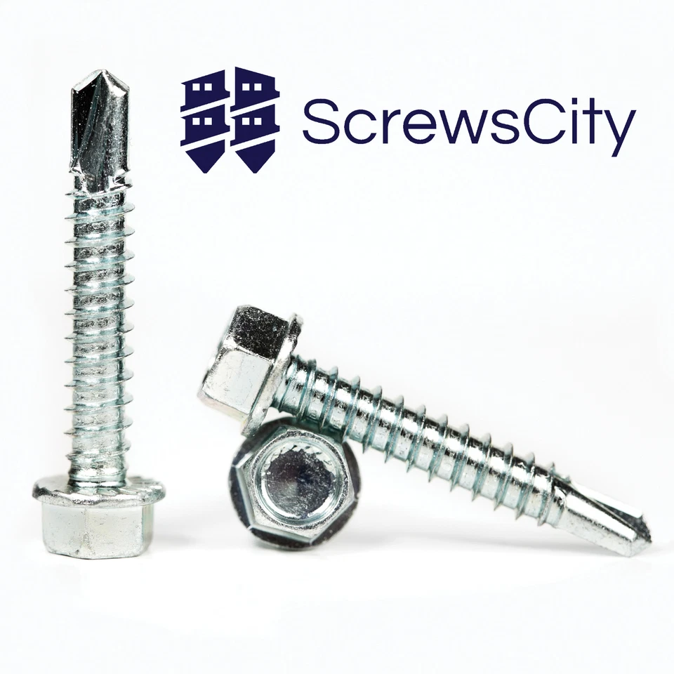 SCREWS CITY TEK SCREWS SELF DRILLING HEX HEAD SCREWS VARIOUS SIZES FIXING ROOFING