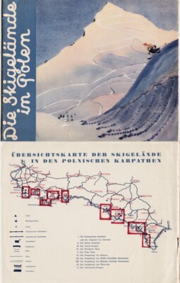 1930s The SKI Area in POLAND ILLUSTRATED Booklet w. MAPS Die Skigelände in POLEN