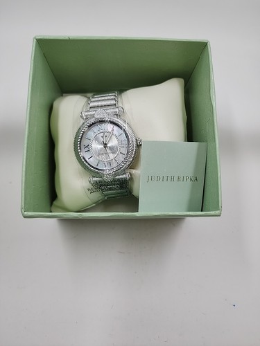 Judith Ripka Silvertone Stainless Steel Avignon Watch - Picture 4 of 5