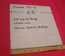 1 pc. Florida Ceramic Floor Tile 8-3/16" *off-white beige* medium textured  New