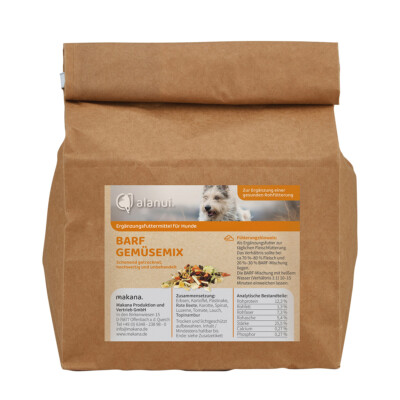 alanui BARF Gemüsemix für Hunde, 500g