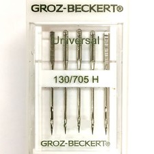Groz-Beckert 130/705H HAX1 Flat Shank Universal Sewing Machine Needles - 5 Pk