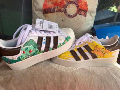 deportivas adidas superstar bold women x Pokemon custom