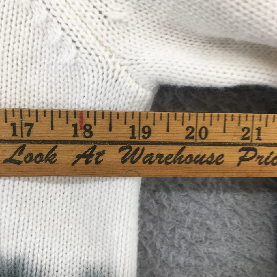 Simply Vera Pullover Sweater Womens S Black White Crew Neck Long Sleeve Knitted - Image 4 of 4