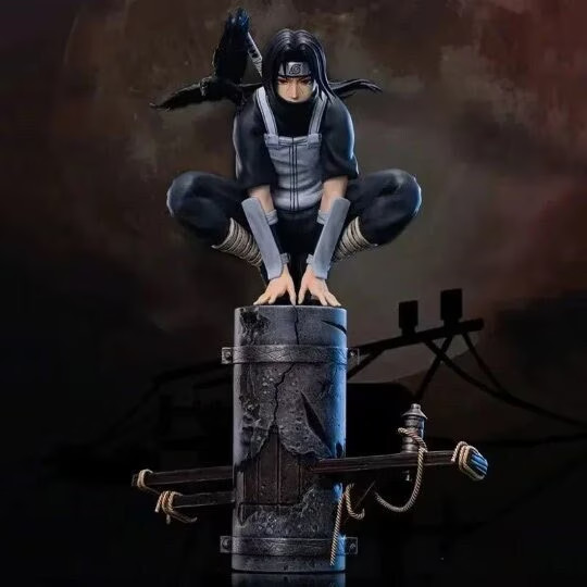 Estatuillas Itachi Uchiha, figura Teen Anbu Black Ops Akatsuki Naruto 23 cm/9 pulgadas