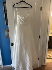 Wedding Dress Summer Strapless Sz 12 Ivory Mary’s Import Bridals Mother’s Day