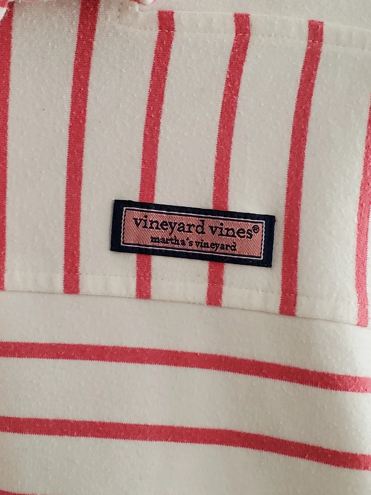 OFF WHITE Felpa con cappuccio relaxed Vineyard Vines camicia di pecora 2K001196 avorio corallo donna taglia XS