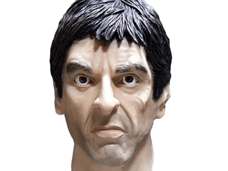 Scarface Al Pacino Mask Latex Tough Guy Movie Mafia Tony Montana Liam Gallagher