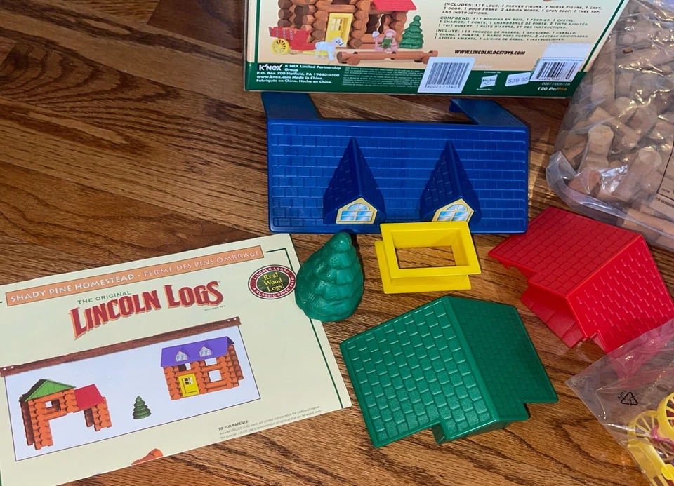 Nuevo en caja Lincoln Troncos Pino Sombreado Casa Construcción Set 120 Piezas Edad 3+ Foto 4 de 4