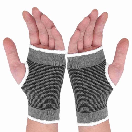 Wristband Wrist Palm Brace Carpal Basketball Football Sports Gym Protector Gray