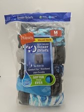 Hanes 9 Pack Boys M 8-10 Tagless Cool Comfort Boxer Briefs Fashion Prints