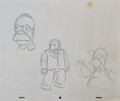 Simpsons TV-Show Original Cartoon Animation Kunst Cel Zeichnung Homer Simpson #114